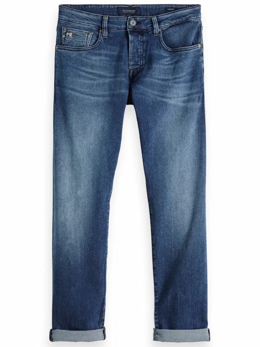 Scotch & Soda Men's Dark Blue Slim Straight Jeans
